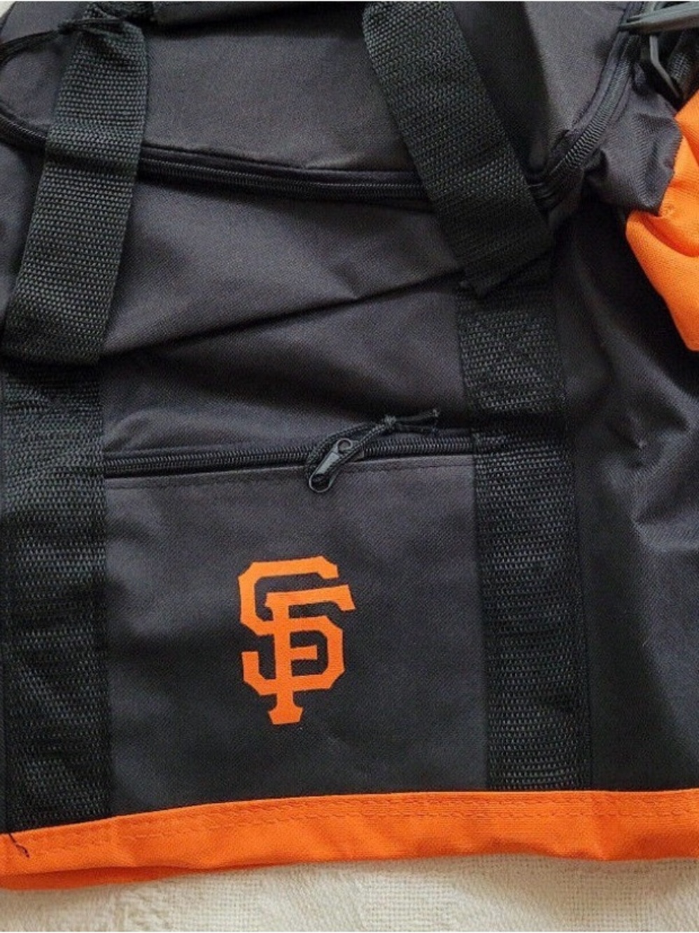 MLB San Francisco Giants Black and Orange Duffel Bag